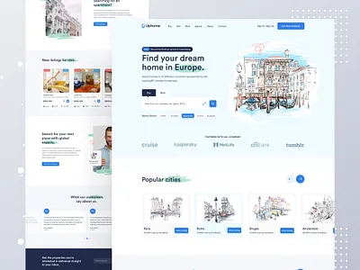 Real Estate Landing page architect building colorful design gradient house house finder illustration landing page minimal mortgage property real estate real estate web residence ui ux website