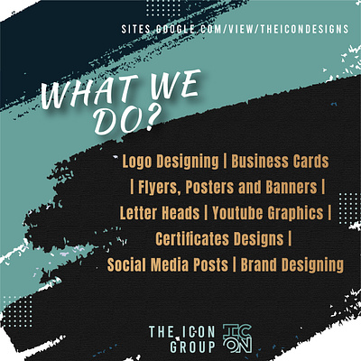 ICON Group Services banners brand designing business cards certificate designs certificates flyers invitation cards letter heads logo designing posters social media social media manager social media posts theicondesigns theicongroup videos visiting cards youtube youtube graphics