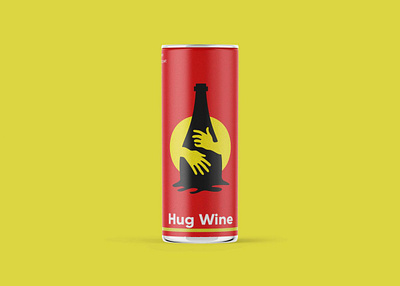 Hug Wine Can Mockup bottle branding can design download free illustration logo mockup psd ui web wine