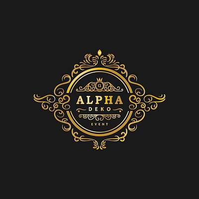 Alpha Deko gold design gold graphic design illustration illustrator logo luxury vector