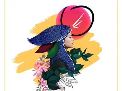 Wild + Free collage design graphic illustration plakat poster shapes visualart