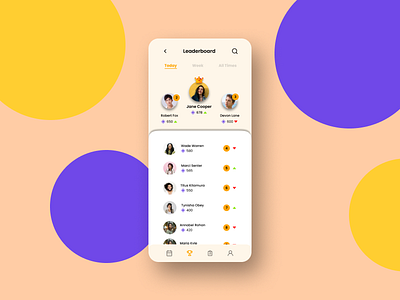 Leaderboard dailyui leaderboard mobile app uidesign