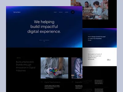 Digital studio landing page agency branding clean creative creative tudio design home home page landing landing page landing page design modern studio ui ui design ux web webflow website website design