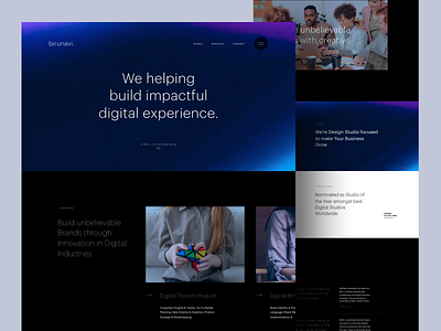 Digital studio landing page agency branding clean creative creative tudio design home home page landing landing page landing page design modern studio ui ui design ux web webflow website website design