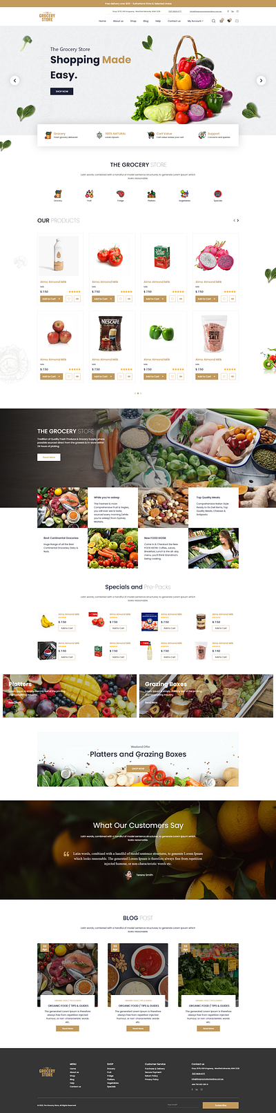 Grocery Store animation branding consultancy design flat illustration logo ui vector