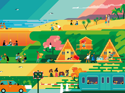 The Guardian adobe illustrator editorial graphic holiday illustration lifestyle travel vacation