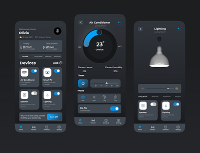 Smart Home App app design home automation interface minimal mobile mobile app smart devices smart home ui uiux user friendly ux