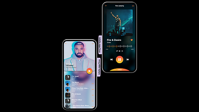 Any Drake fans? Music player design for your favourite tracks beginner dailyui design mobile music player ui ux xd