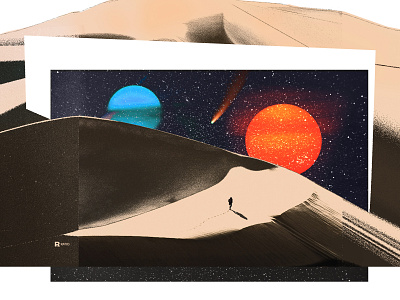 Astro astro collage desert photo collage ratio space stars