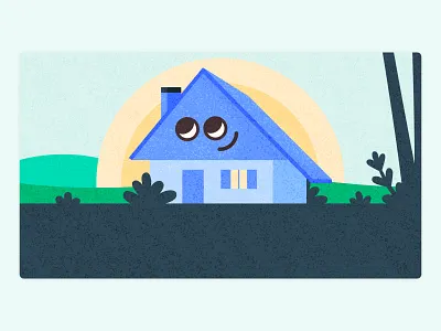 Living peacefully bespoke comfortable feeling happiness health app house illustration reassuring soothing