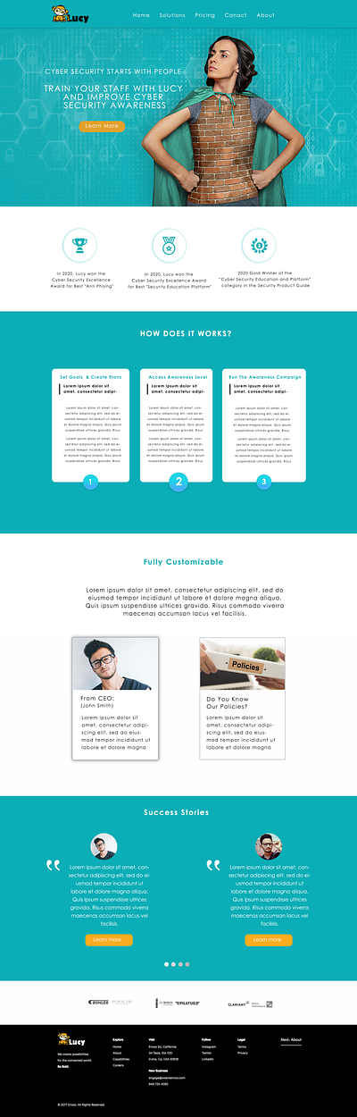 Lucy Web Design design graphic design landing landing page page ui web design