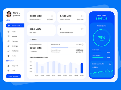 Mining Pool Dashboard dashboard dashboard ui design figma figma ui mine ui mining pool mining pool dashboard mining ui mining uiux mobile ui ui ui design uiux