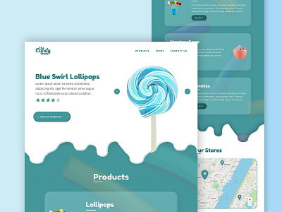 Daily UI Challenge#003- Candy Store landing Page branding dailyui design figma ui uiux webdesign