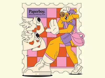 Paperboy London character character design design flat flat illustration illustraion vector illustration