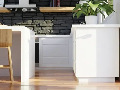 Close up's of the Midday Kitchen 3d blender contrast design illustration kitchen low poly lowpoly marble photorealism polygon runway polygonrunway render wood