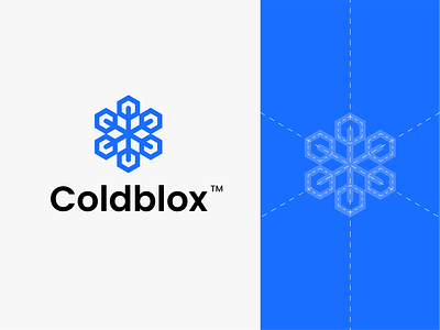 coldblox arctic block blockchain blocs branding cold crypto fnt frozen ice logo mining technology