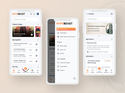 HYPEBEAST - Podcast App UI/UX Case Study behance case study dashboard design mobile music podcast podcast aop podcast listening app product design ui ux design user experience user interface ux case study web app