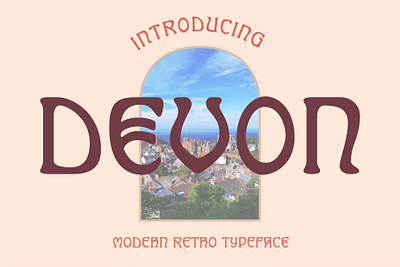 Devon Typeface display font handcrafted psychedelic retro typeface typography vintage