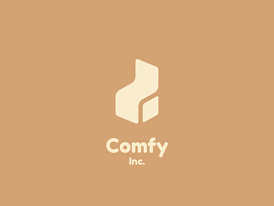 Comfy Inc. Logo Presentation brand brand identity branding chair comfortable comfy concept design concept design presentation figma graphic design illustration living room logo logo design logo presentation minimal minimal logo office sofa