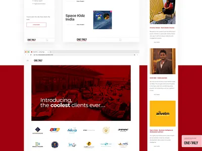 User Interface for One&Only - Creative Agency | Website UI/UX uiux case study
