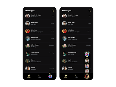 Chat Message & Story Pop Up Concept app clean clean ui cleanuxui dailyui design illustration message mobile mobileui status story ui uiux website