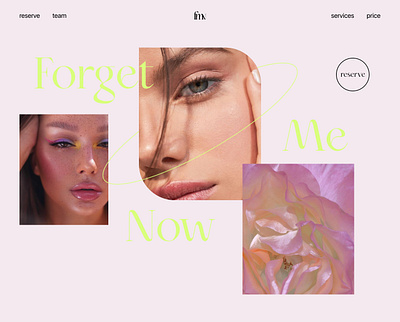 Makeup studio landing page 2021 design 2021 trands bright design figma landing page light makeup makeup studio modern design tranding design trands summer ui ux website