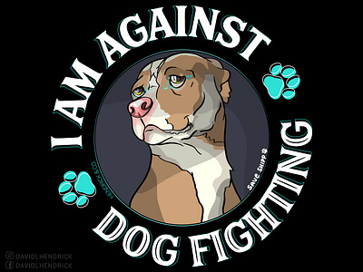 I AM AGAINST | DOG FIGHTING animal animal art animals branding charity custom artwork design dog dog art dogs donate donation drawing graphic design illustration logo nonprofit pitbull puppy vector