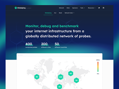 Globalping 🌐🌐🌐 blur dashboard design designer header interaction interface ios landing page mobile ui ux