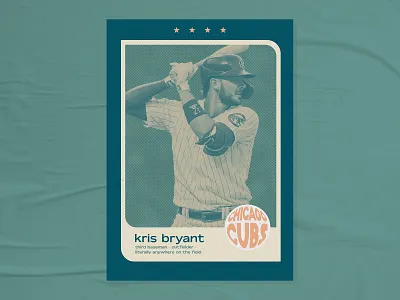 Trading Cards | Kris Bryant baseball baseball card chicago cubs design graphic design kris bryant mlb retro trading card vintage