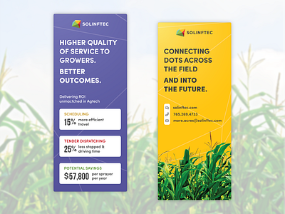 Solinftec conference pop-up banners ag agriculture banner branding conference corn graphic design marketing pop up pop up banner startup