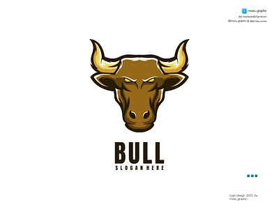 Bull Mascot Logo branding design icon illustration logo logo design logotype vector