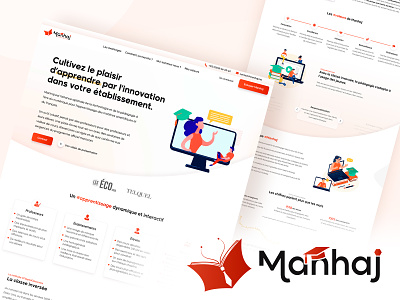 Manhaj - Identité visuelle & Site web branding design graphic design logo ui webflow website