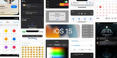 iOS 15 UI Kit for Figma apple controls design system figma interface ios iphone kit preview ui