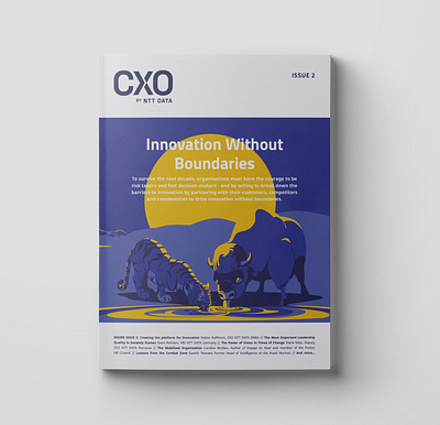 Printed version of CXOMag magazine. animal art bison business cover cover art cxomag design digitalart drawing illustration illustrator lion magazine print printed vector