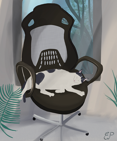 Cat relax – Procreate illustration art cats digital art drawing illustration procreate