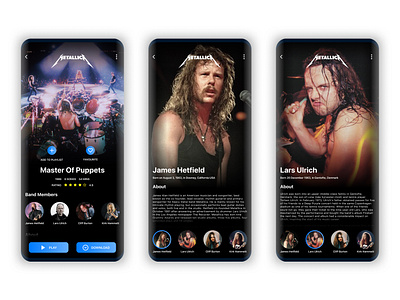 User profile app application branding clean dailyui design e commerce logo metallica modern music app music application music player profile profile page profiles social profile ui user profile ux