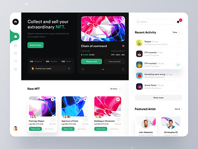 NFT Dashboard Design best deshboard design bid blockchain component crypto cryptocurrency ethreum nft nft dashboard nft marketplace nft platform nft product nft shop nft website ui uidesign uiuxdesign webapp webapp design webdesign