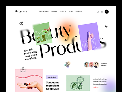 Beauty Product Website beauty product beauty product web design header header design home page landing landing page products uidesign uiux userinterface uxdesign web design web header web page web site website