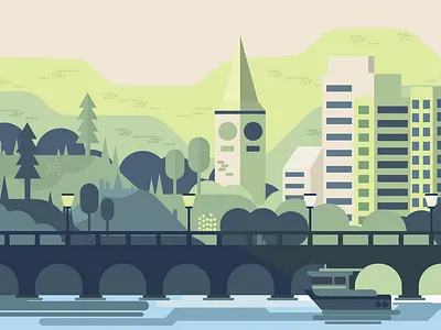 Day 14 of the 30 day flat design challenge! design figma flat design illustration lanscape