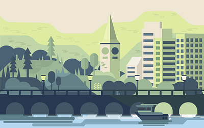 Day 14 of the 30 day flat design challenge! design figma flat design illustration lanscape