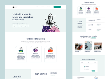 Goldsmith Marketing Website Design cards clean design illustrations landing page light steps ui uiux ux web web page website