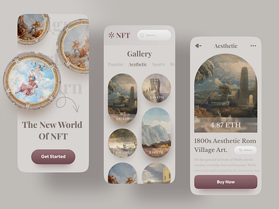 NFT Mobile App app app design app ui design application crypto app crypto art ethereum imran mobile app mobile app design mobile ui nft nft app ui ui design uiux ux ux ui design