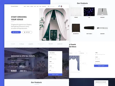 Drapeworks Shop Landing Page design drape drapeworks header landing page modern pipe product shop ui ux