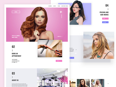 Barber Shop Landing Page barber shop clean design hair hairdresser header landing page modern product ui ux