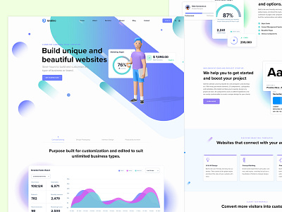 Landino - Site Builder & Creator agency branding business creator landing page mockup psd template site builder template resource ui design ui resources webdesigner resources