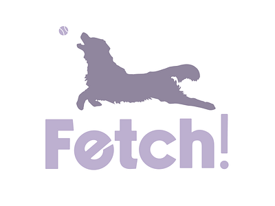 Fetch! Logo // CHELCHA adobe illustrator branding design digital art dog dog walking freelance graphic design illustration illustrator lilac line work logo logo design minimal modern monochromatic purple silhouette