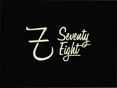 78 - Seventy Eight Logo Monogram / Typographic 7 78 8 branding design eight elegant graphic design logo logo design logo designs monogram seven seventy simple typography vector