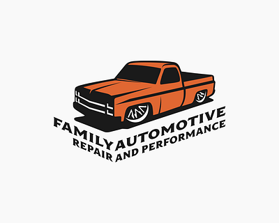 Family Automotive automotive car design flat illustration logo orange vector