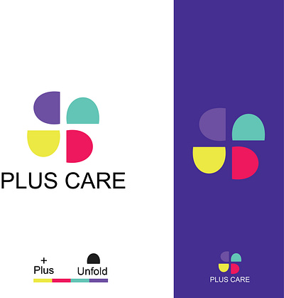 PLUS CARE healthlogo logoconcept logoworld