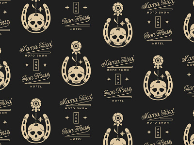 Koozie collab pattern branding eyeball illustration lettering skull typography